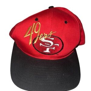 Nfl 49ers Script SnapBack Hat 1990s Y2K